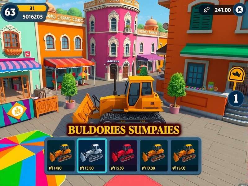 Bhangra Bulldozers customization options showing various bulldozer designs